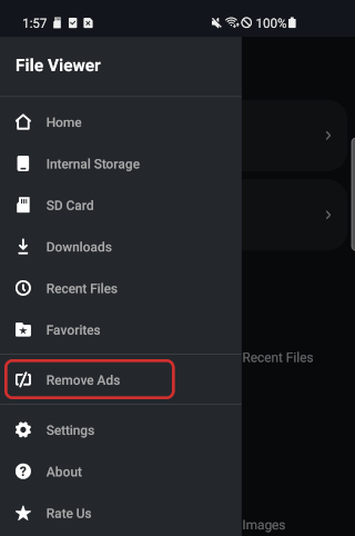 Remove ads option