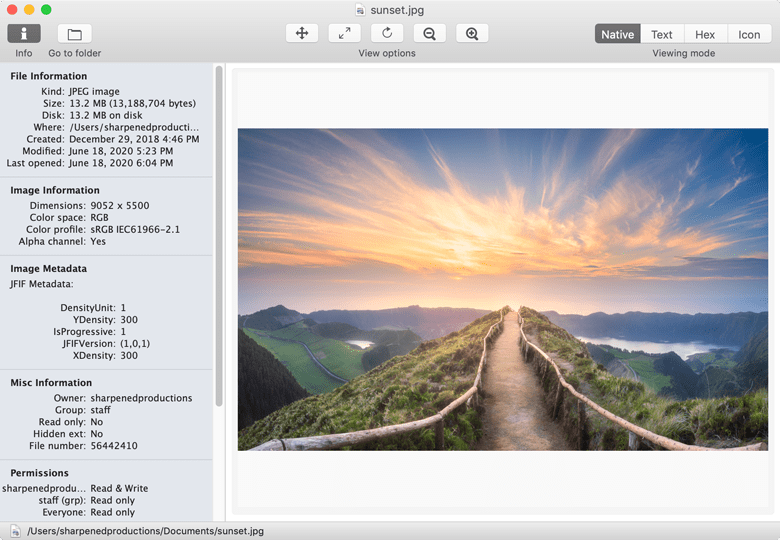 Mac File Viewer Screenshot
